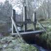 Wooden sluice gate at western end of lade