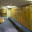 Basement. General view of mens locker room.