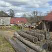 General view from west showing garage and turning mill in background