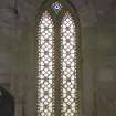 Chancel. Detail of stained glass window.