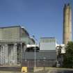 General view of power station from west. Coal Conveyor from coal handling area stocks entering Boiler House to be burnt to produce steam for the Turbines