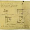 Plans showing windows in small chamber in roof of Amisfield Tower