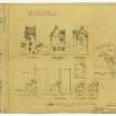 Plans and elevations of Collairnie Castle, Parish of Dunbog, Fife