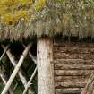 Detail of summerhouse with thatched roof, Braemar Castle.