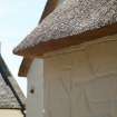 Detail of thatched roof corner; Souter's Inn ( the Shanter Hotel), Kirkoswald.