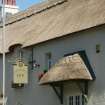 Detail of thatched roof and scobed ridge; Souter's Inn ( the Shanter Hotel), Kirkoswald.