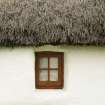 View of thatched roof above window; Tullochard, Plockton.