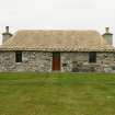 View of renovated probable 19th century marram thatched cottage;  Eochar, 96 Bualadubh, South Uist.