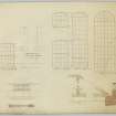 Drawing showing details of windows, balustrade and roof of St Michael's Church, Inveresk, Musselburgh