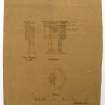 Drawing showing design for a font for St Michael's Church, Inveresk, Musselburgh
