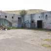 Laundry block. View of graffiti art from north west.