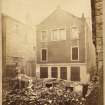 View of house on west side of Horse Wynd, Edinburgh, prior to demolition.