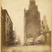 View of tenement at the head of Horse Wynd and East side of Gaelic Church, Cowgate, Edinburgh, prior to demolition.
By Archibald Burns, 1871 from the W and R Chalmers Collection