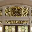 Ground Floor Main Hall Detail of stained glass doorway to outer hall.