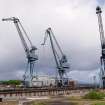 View of cranes and dry dock, taken from the south-east.