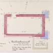 Drawing showing plan of Saint Kenneth's chapel, Inch Kenneth, Mull.
