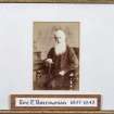 Church minister Rev P. Borrowman 1837-1843