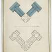 Folio 1. 12. Calton Jail, Bridewell. 3rd and 4th floor plans
Signed: 'John Baxter'