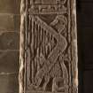 Dupplin Pictish cross, detail of panel showing harper on face d