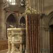 Pulpit and west baptism screen from north east.