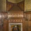 West withdrawing room. North east corner fireplace.