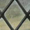 East window. Detail of writing etched on glass. (Image reversed for legibility.) 'May 24 1845'