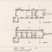 Mechanical copy of drawing of second and third floor plans.