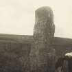 View of Auquhollie ogham inscribed stone.