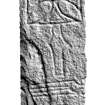 Raasay Pictish Stone: Textured hillshaded view, lit from top right