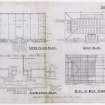 Plans including details of roof timbers and foundations.