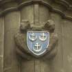 Nave, detail of Cathcart Family coat of arms on column