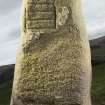 View of stone with Pictish symbols