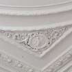 Detail of plaster ceiling in drawing room.