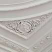 Detail of plaster ceiling in drawing room.