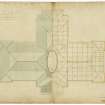 Edinburgh Academy.
Plan of roof.
Titled: 'New High School. No.9'  '131 George Street July 4th 1823'