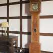 First floor. Provost's room. Detail of longcase clock (Andrew Dunlop of London)