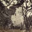 General view of castle ruins.
Title	'Neidpath Castle - Peebles'
PHOTOGRAPH ALBUM NO 25: MR DOG ALBUM