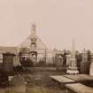 View of church and churchyard.
Titled: 'BOYNDIE OLD CHURCHYARD - BANFFSHIRE'
PHOTOGRAPH ALBUM NO 11: KIRSTY'S BANFF ALBUM.