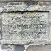 View of plaque on the SE side of the obelisk.