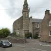 Ceres Parish Church, general view from south on Main Street.