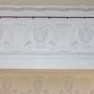 Library. Detail of cornice.