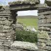 West range, west wall, detail of window opening