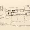 Publication drawing; plan of Sinclair Girnigoe Castle
