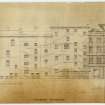 North elevation. 
Insc: 'No.12  J.D. Swanston, Kirkcaldy, and James Davidson, Coatbridge. Joint Architects.
W.S. Cruikshank & Son, Building Contractors, Lower Gilmore Place'