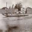 Group with a boat titled 'Ennore, Hunt and Farquherson at canal lock'.
PHOTOGRAPH ALBUM NO.116: D M TURNBULL
