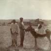 Group of two children, one on a donkey with two men.
Titled 'Glen Lorne 1907. Rhodesia; Cow kraal in distance; Walter Edmonds, Lorna Edmonds'.
PHOTOGRAPH ALBUM NO.116: D M TURNBULL
