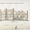 Longitudinal Section for house at Farington Hall.
Drawing No.7