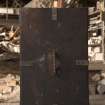 Detail of wooden box (closed) containing cast of Mary Queen of Scots ?deathmask