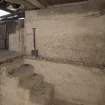 Interior. North end of courtyard. Lime pit, view of interior from north showing access steps