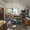 Interior. South range, 1st floor, Upstairs office. View from east